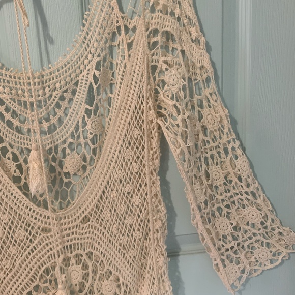 Boho Crochet Beach Dress Coverup - Size M - Picture 5 of 5